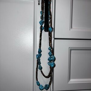NWT Chico’s Turquoise and Gold Necklace